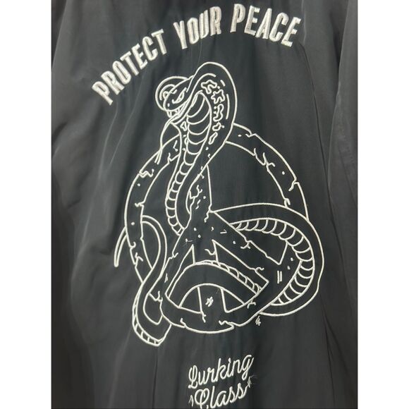 Lurking Class "Protect Your Peace" Cobra Snake Camo Hooded Black Jacket Men's L - Picture 13 of 13
